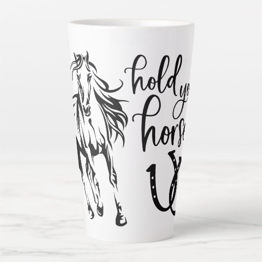 Houd uw paarden latte Mok vast (Voorkant)