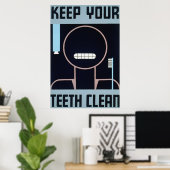 Houd uw Poster schoon voor de tanden (Thuiskantoor)