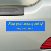 Houd uw Rosary uit mijn Ovarium Pro-Choice Bump Bumpersticker (Op auto)