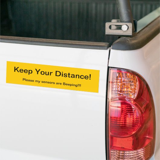Houd uw sensor op afstand bumpersticker (Op Truck)