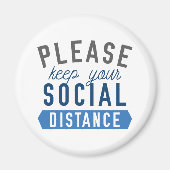 Houd uw sociale afstand magneet (Voorkant)