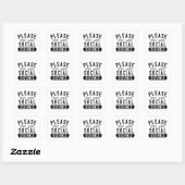 Houd uw sociale afstand vierkante sticker (Vel)