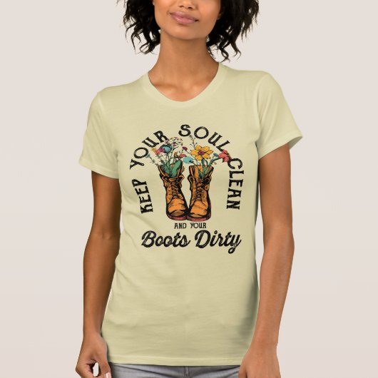 Houd uw soep schoon en uw Boots strak grafisch T-shirt (Voorkant)