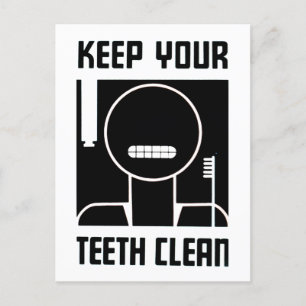 Houd uw tanden schoon briefkaart