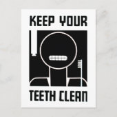 Houd uw tanden schoon briefkaart (Voorkant)