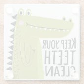 Houd uw tanden schoon glazen onderzetter (Achterkant)