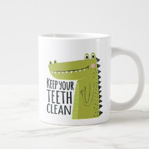 Houd uw tanden schoon grote koffiekop