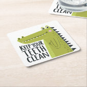 Houd uw tanden schoon kartonnen onderzetters (Schuin)