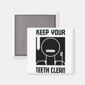 Houd uw tanden schoon magneet (Voorkant / Achterkant)