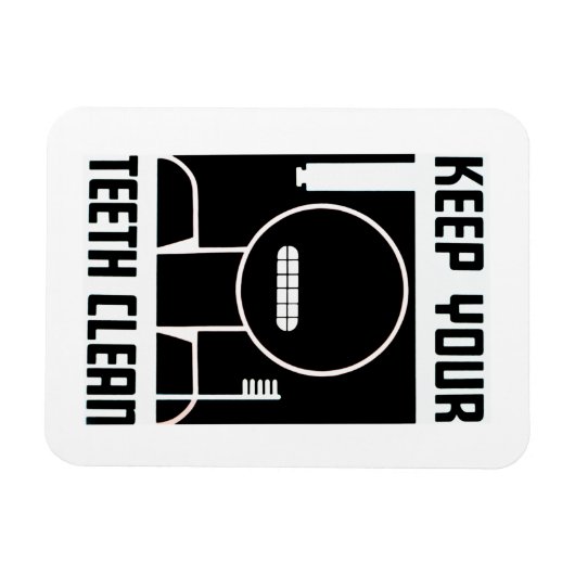 Houd uw tanden schoon magneet (Horizontaal)