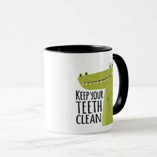 Houd uw tanden schoon mok (Voorkant rechts)