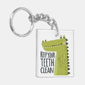 Houd uw tanden schoon sleutelhanger (Voorkant Links)