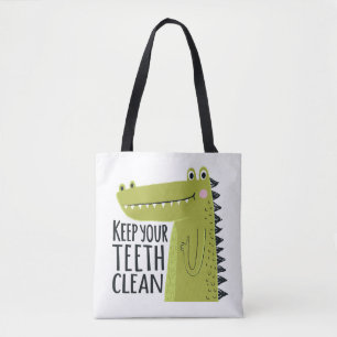 Houd uw tanden schoon tote bag