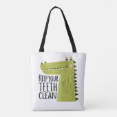Houd uw tanden schoon tote bag (Achterkant)