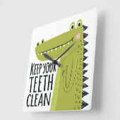 Houd uw tanden schoon vierkante klok (Hoek)