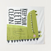 Houd uw tanden schoon wandkleed (Voorkant (horizontaal))