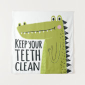 Houd uw tanden schoon wandkleed (Voorkant)