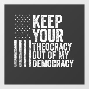 Houd uw theocratie buiten mijn democratie Harris Raamsticker