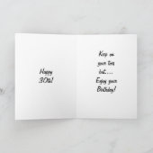 HOUD UW TOES, DANCE "30th" BIRTHDAY Kaart (Binnen)