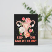 Houd uw wetten uit mijn lichaam briefkaart (Staand voorkant)