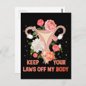 Houd uw wetten uit mijn lichaam briefkaart (Voorkant / Achterkant)