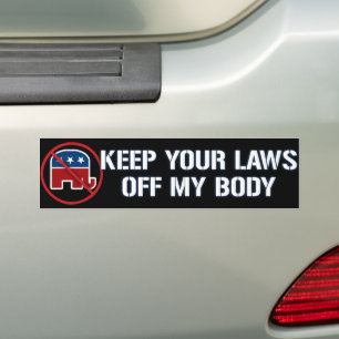 Houd uw wetten van mijn lichaamstrij v. Wade Pro-C Bumpersticker