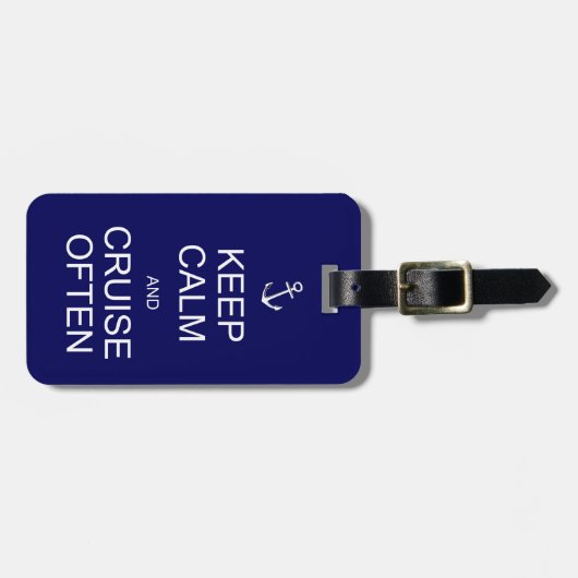 Houd vaak kalm en cruise, aangepast bagagelabel (Voorkant horizontaal)