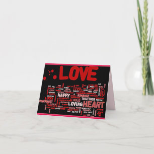 HOUD valentijn met veel woorden. Feestdagen Kaart