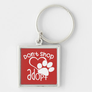 Houd Van Adoptie Puppy Honden Redding Adoptie Moed Sleutelhanger