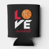 Houd van basketbal blikjeskoeler (Achterkant)