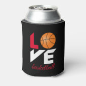 Houd van basketbal blikjeskoeler (Blikje Achterkant)