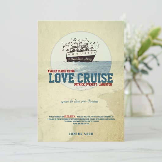 HOUD VAN CRUISE-Gone om onze droom te leven! Weddi Kaart (Staand voorkant)