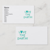 Houd van de Aarde Milieu Visitekaartje (Voorkant / Achterkant)