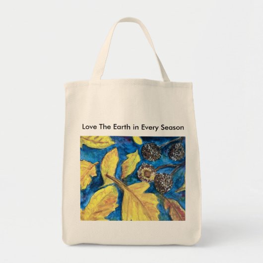 Houd van de aarde, stoffen boodschappentas tote bag (Voorkant)