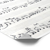 Houd van de belofte handgeschreven bladmuziek poster (Hoek)