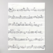 Houd van de belofte handgeschreven bladmuziek poster (Voorkant)