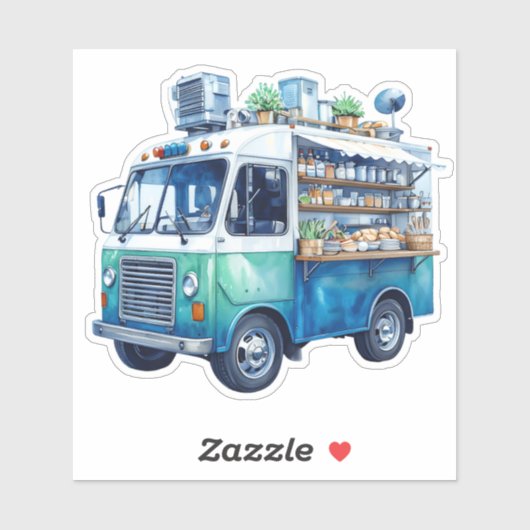 Houd van de foodtruck sticker (Vel)
