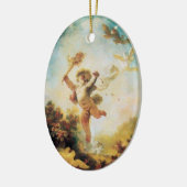 HOUD VAN DE JESTER, KUPID MONOGRAM Sinaasappel Aga Keramisch Ornament (Links)