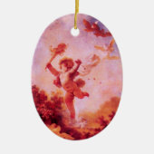 HOUD VAN DE JESTER MONOGRAM Red Ruby Keramisch Ornament (Voorkant)
