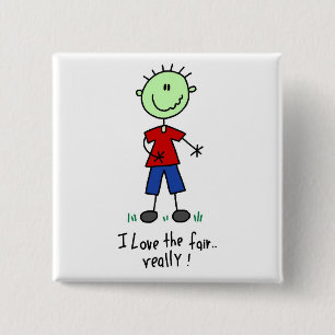 Houd van de kermis T-shirts en cadeaus Vierkante Button 5,1 Cm