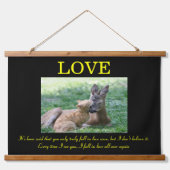 HOUD van Deer en Cat van elkaar Hangend Wandkleed (Voorkant)