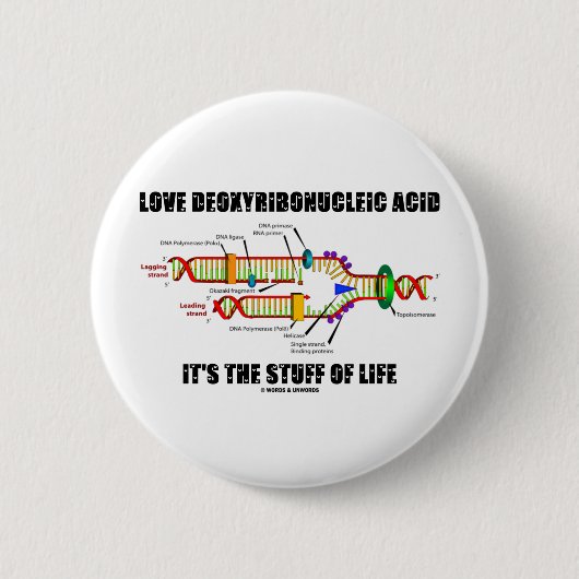 Houd van Deoxyribonucleic Zuur het het Materiaal Ronde Button 5,7 Cm (Voorkant)