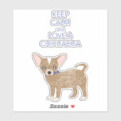 Houd van een Chihuahua Sticker (Vel)