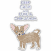 Houd van een Chihuahua Sticker (Voorkant)
