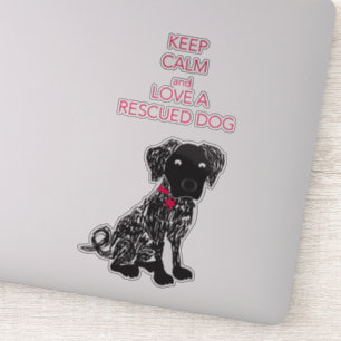 Houd van een geredde hond sticker