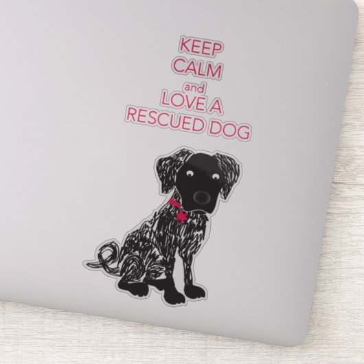 Houd van een geredde hond sticker (Detail)