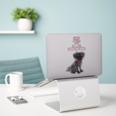 Houd van een geredde hond sticker (Laptop op bureau)