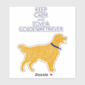 Houd van een Golden Retriever Sticker (Vel)