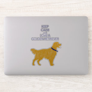 Houd van een Golden Retriever Sticker