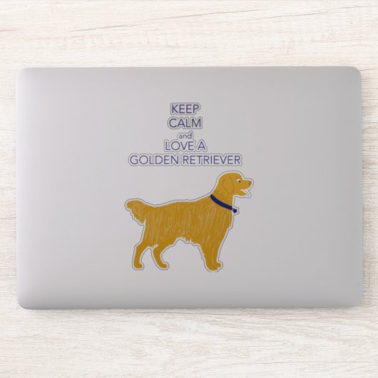 Houd van een Golden Retriever Sticker (Computer)